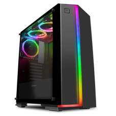  	  	  	  	GameMax are proud to introduce the Starlight 3 ATX Mid-Tower gaming case, with a full tempered glass left side panel and 3 ARGB fans included    	  	Three Single-Ring Halo Rainbow RGB fans are included and with room for an extra two fans this 
