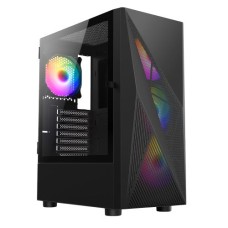   	  	  	Black Gaming Case w/ Glass Side Panel & 4x ARGB Fans    	  		ATX  	  		Full tempered glass side panel  	  		3 front 120mm ARGB fans  	  		1 rear 120mm ARGB fan  	  		Up to 240 mm radiator support      	     	Vida's commitment to qual