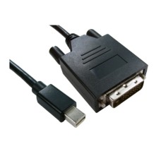 Mini DisplayPort male to DVI-D male  	  		Passive adapter  	  		Supports mini DisplayPort 1.1a and DVI-D output  	  		Single link  	  		Supports DVI resolution of 1080p  	  		Supports DVI 225Mhz/2.25Gbps per channel (6.75Gbps total)  	  		Supports 
