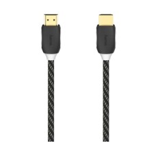   	  	Hama High Speed HDMI Cable, Plug-Plug, Ethernet,Fabric,Gold-plated,black, 1.5 m    	     	  		HDMI™ cable for perfect, high-resolution ultra HD cinema quality 4096x2160 (4k) pixels  	  		Gold-plated plug with low contact resistance for se