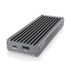   	     	External Type-C enclosure for M.2 NVMe SSD    	  		High-grade aluminium enclosure with innovative heatsink design  	  		Interface to host computer: USB 3.1 (Gen 2) Type-C™, up to 10 Gbit/s  	  		Supports PCIe 3.0 x2 data transfer rates