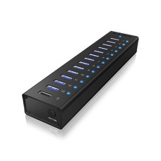   	  		  		  		  		13-port hub with USB Type-A interface and 1x charging port  		   	  		  			Robustley Contructed: A special aluminium alloy makes this ICY BOX USB hub particularly high-quality, robust and shock-resistant. This means it is well prot