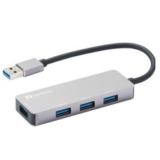   	     	The Sandberg USB-A Hub 1xUSB3.0+3x2.0 SAVER allows connection of up to 4 USB devices to your computer. Thus you can for example connect an external hard disk, a printer and a mouse simultaneously. Connect it to a USB port and it will work im