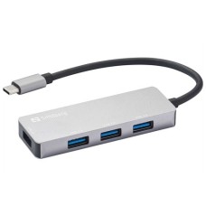   	     	The Sandberg USB-C Hub 1xUSB3.0+3x2.0 SAVER allows connection of up to 4 USB devices to your device with USB-C port. Thus you can for example connect an external hard disk, a printer and a mouse simultaneously.    	     	  		  			Conver