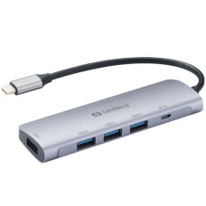   	  	  	The Sandberg USB-C to 4 x USB 3.0 Hub Saver allows connection of up to 4 USB devices to your device with USB-C port. Thus you can for example connect an external hard disk, a printer and a mouse simultaneously.  	     	  		Converting 1 USB-C