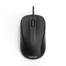   	  	Hama "MC-300" Optical 3-Button Mouse, Cabled, black    	     	  		Silent main buttons: allow undisturbed and relaxed working without clicking noise  	  		Rubberised surface: for improved grip and comfort  	  		The perfectly symmetrica