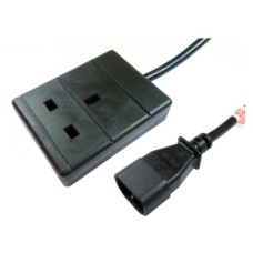   	  	  	0.5m IEC C14 to UK Mains Socket Power Cord    	     	  		The RB-001-1G is a 1 way mains extension lead. Featuring an IEC C14 (kettle style) connection to 1 UK plug socket. This product is ideal for converting an IEC C13 connection into a UK 